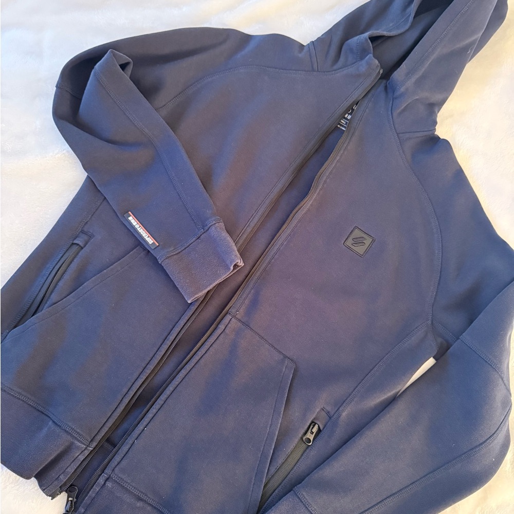 SUPERDRY Navy Blue Zip-Up Hoodie